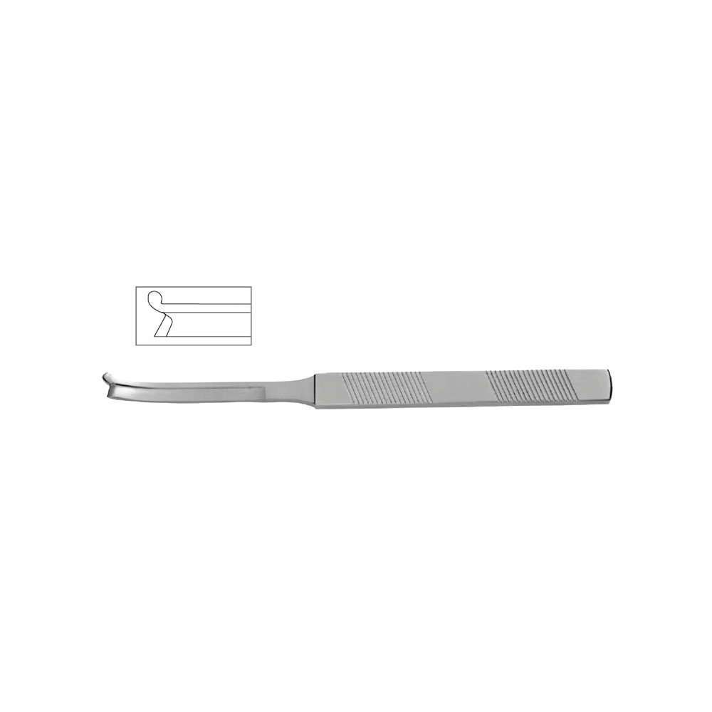 Jack Instrument 3-Piece Silver Osteotome Set – Straight, Right, Left, Size 7 With Single Guard