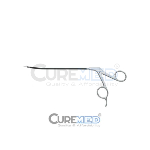Daniel Endoscopic Forehead Scissors, Curved, Straight Blade, 6" 15 cm