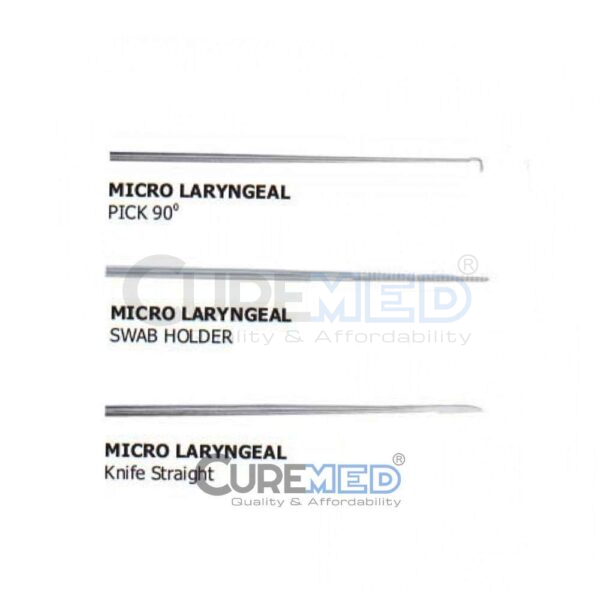 Micro Laryngeal Knives Set of 1 Pick, 1 Swab Holder, and 1 Straight Knife