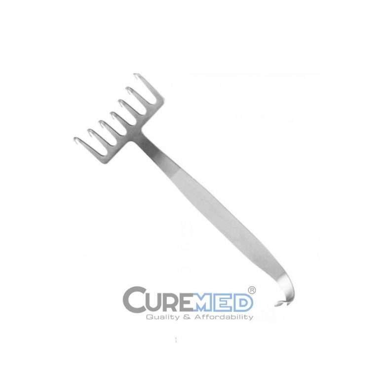 Coronal Brow Lift 7 Prongs Retractor, Stainless Steel (Reusable)