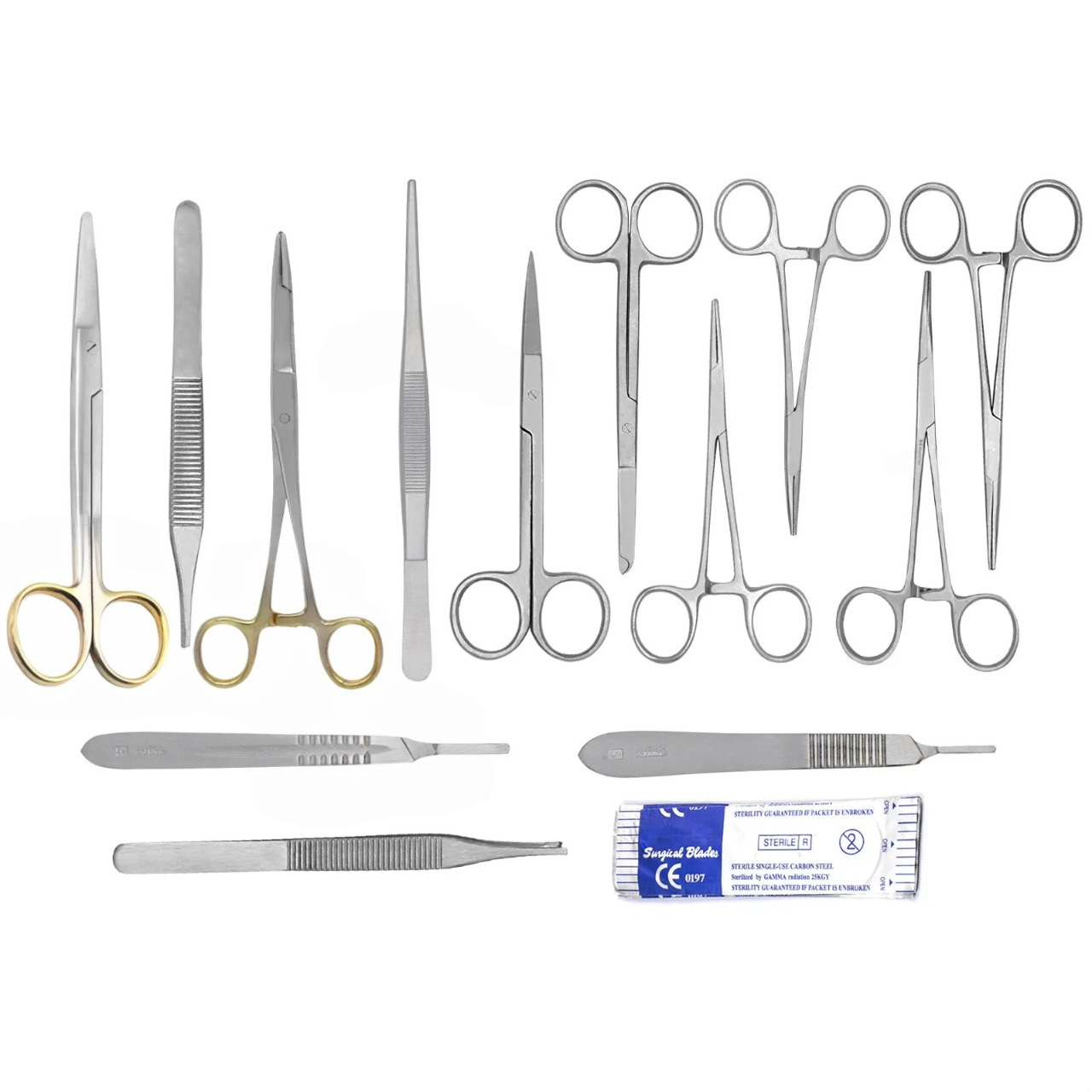 A premium 23-piece minor surgery kit by Curemed International, crafted from high-grade stainless steel with Tungsten Carbide-enhanced instruments. Fully autoclavable, reusable, and ideal for clinical procedures and medical professionals. A premium 23-piece minor surgery kit by Curemed International, crafted from high-grade stainless steel with Tungsten Carbide-enhanced instruments. Fully autoclavable, reusable, and ideal for clinical procedures and medical professionals.